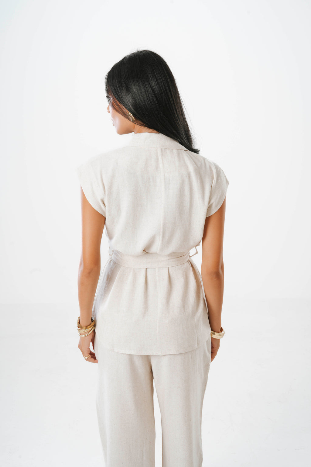 Fosoul Linen Blazer Vest