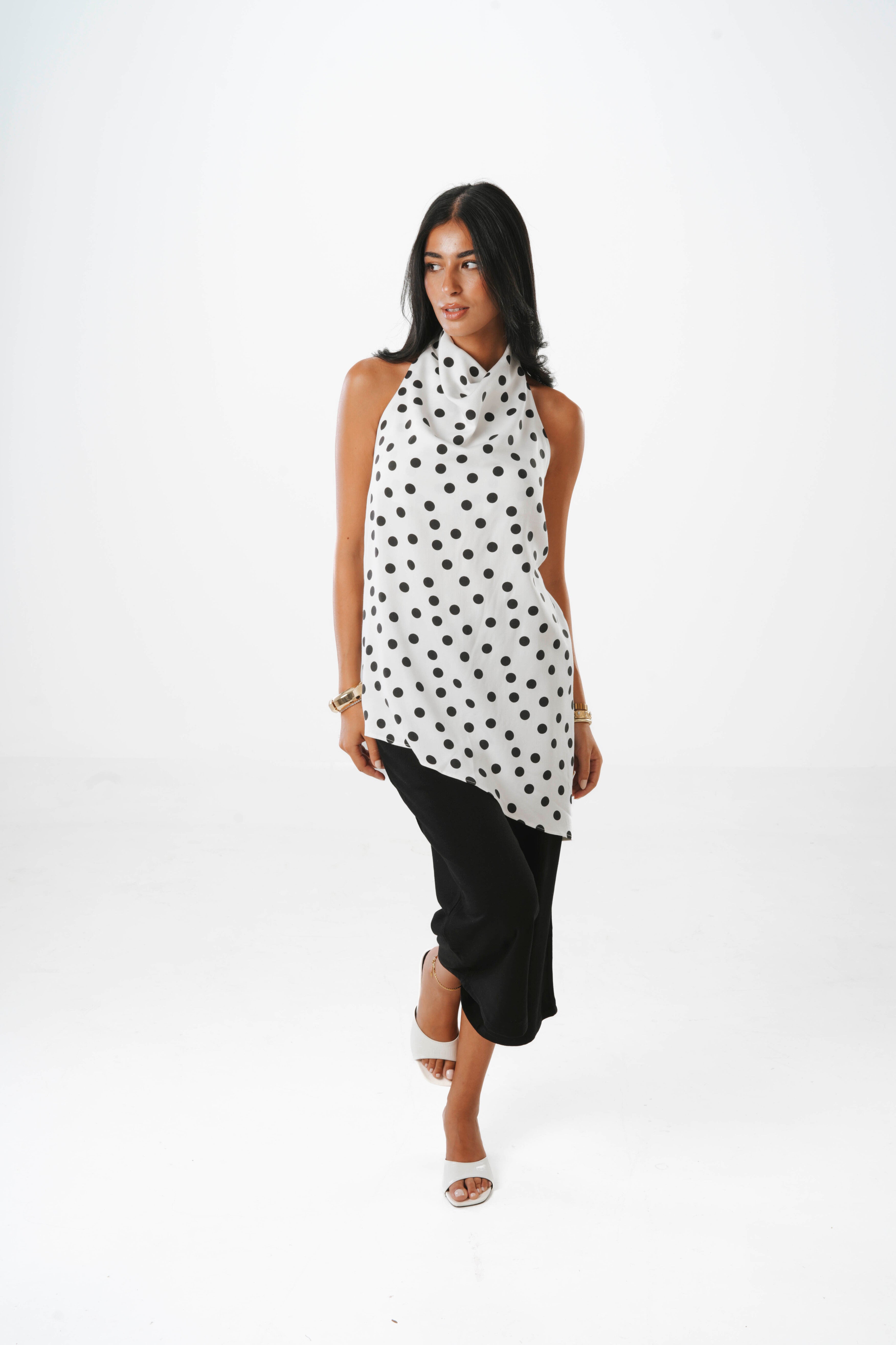 Monroe Cowl Halter Top