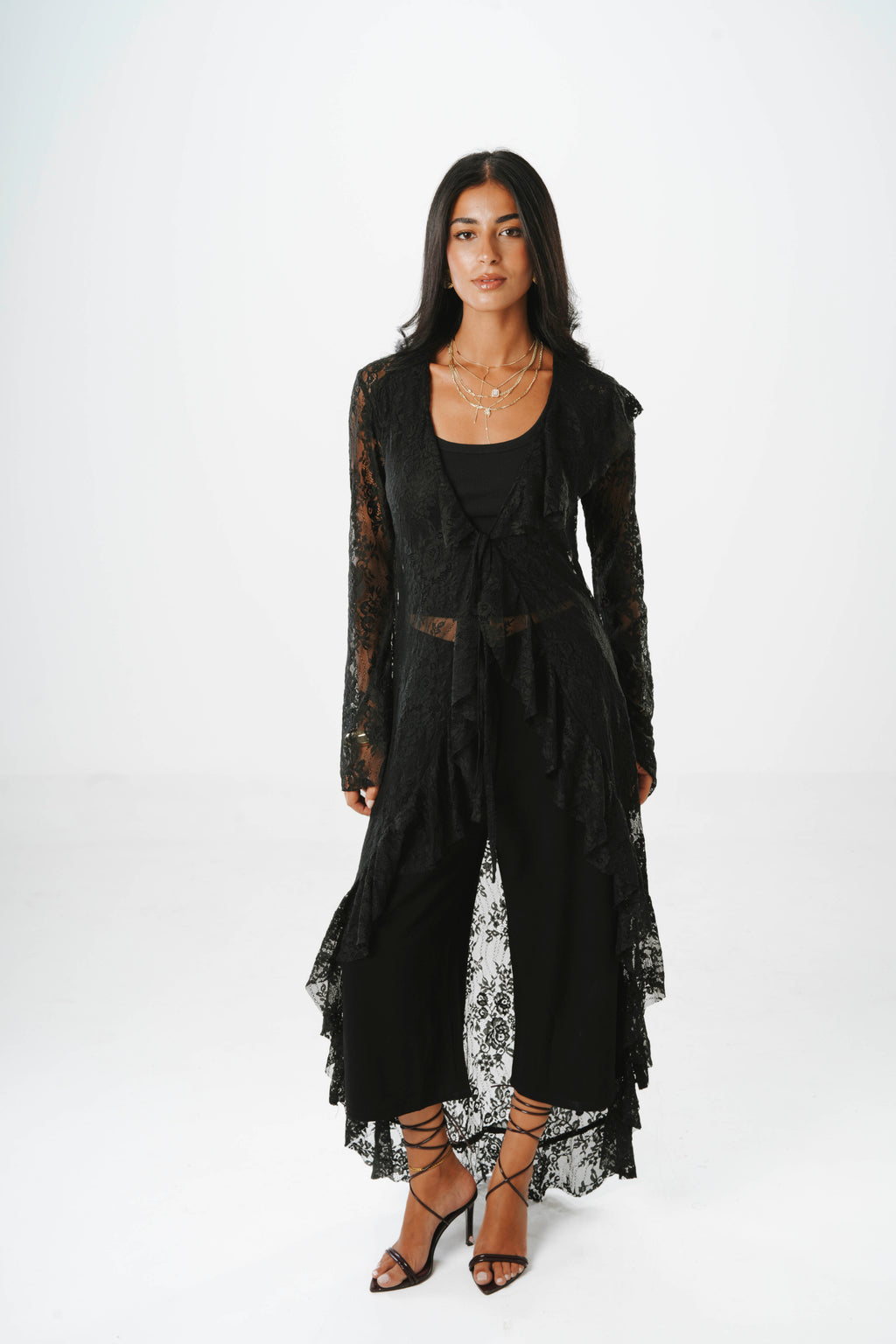 Fosoul Ruffle Lace Cardigan