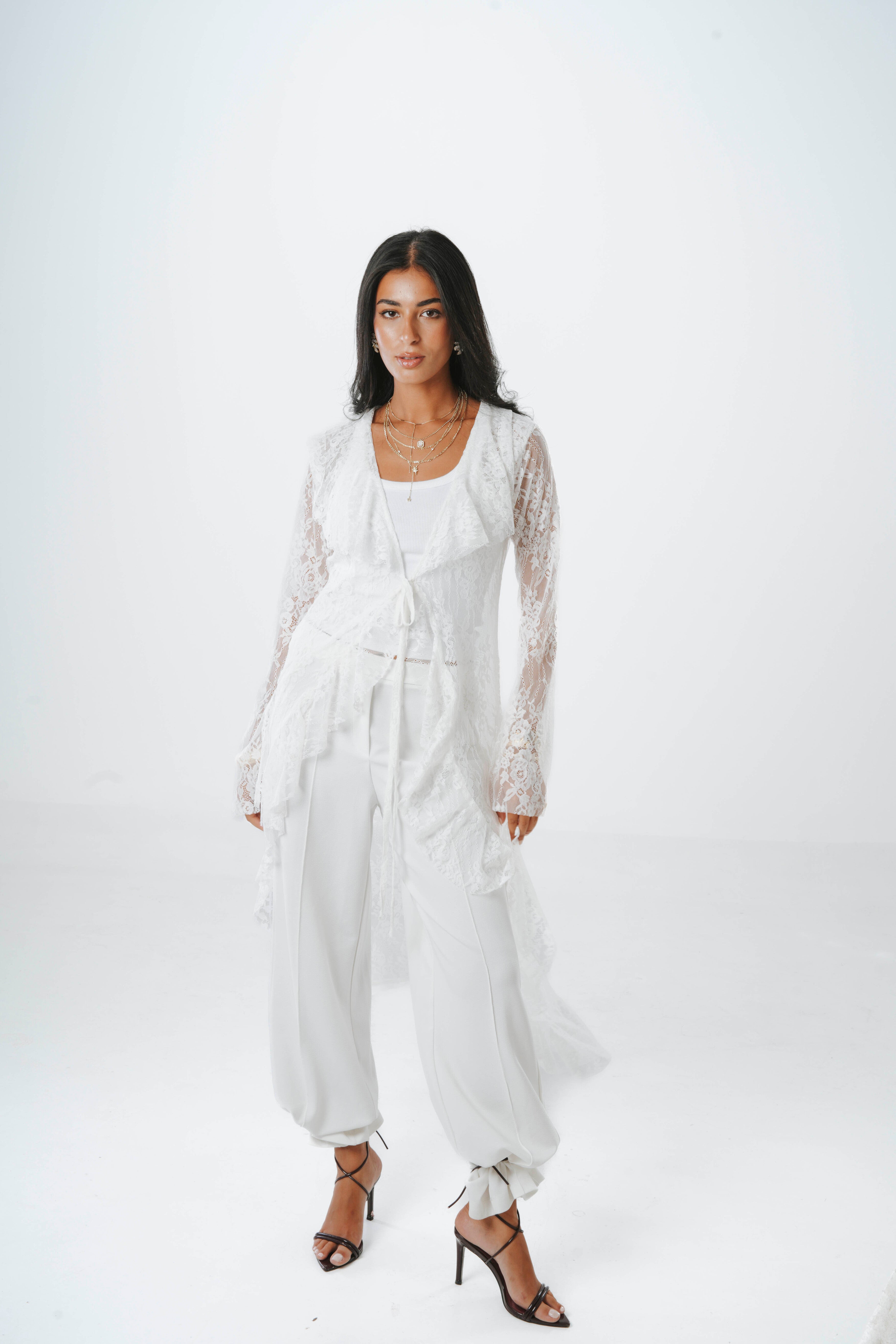 Fosoul Ruffle Lace Cardigan
