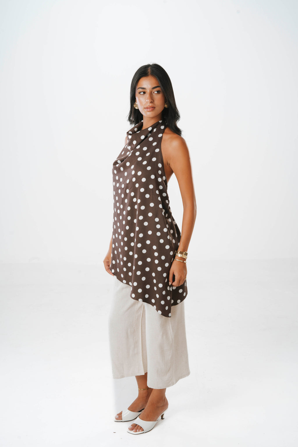 Monroe Cowl Halter Top