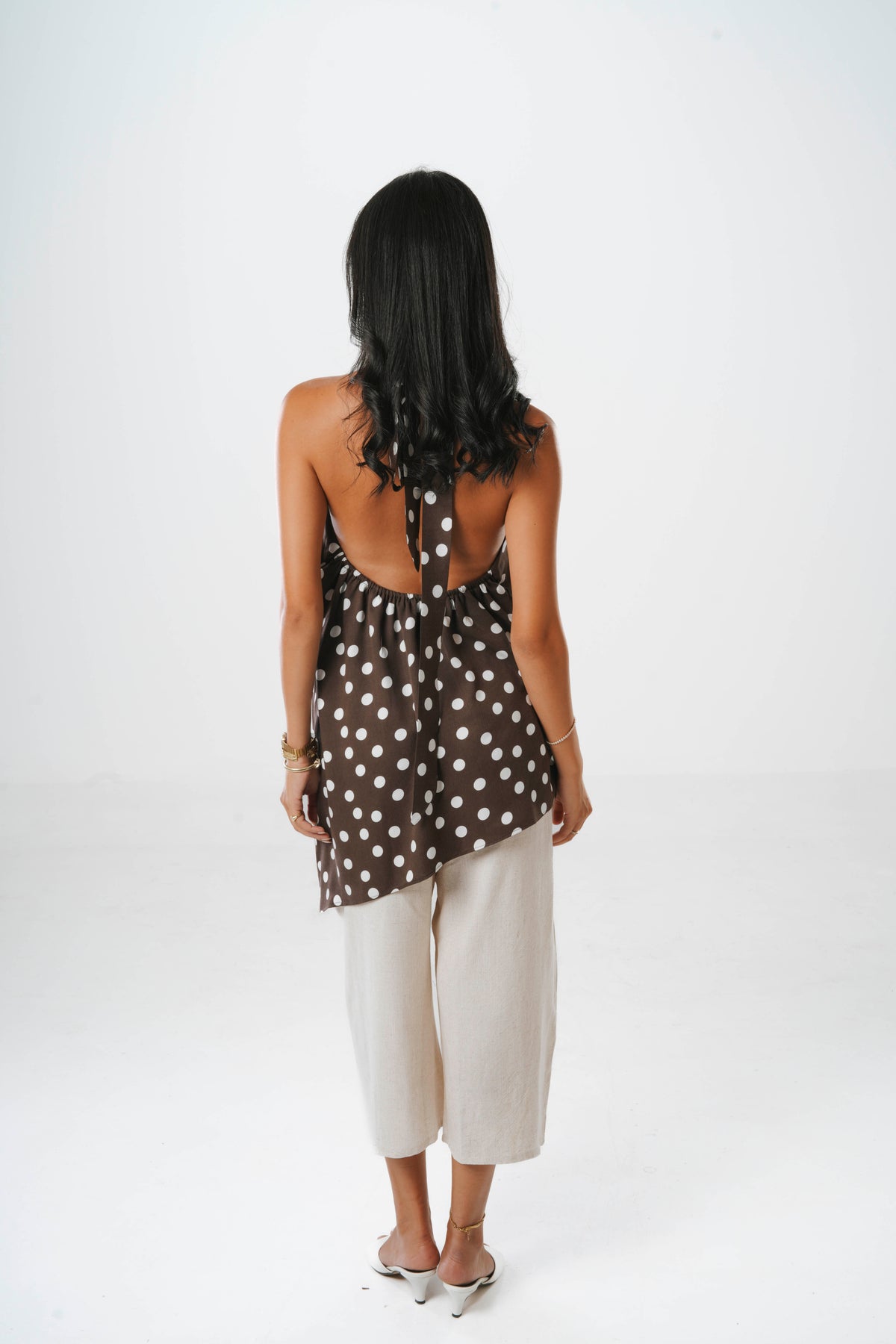 Monroe Cowl Halter Top