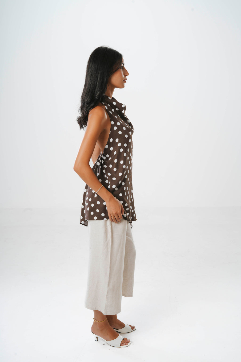Monroe Cowl Halter Top