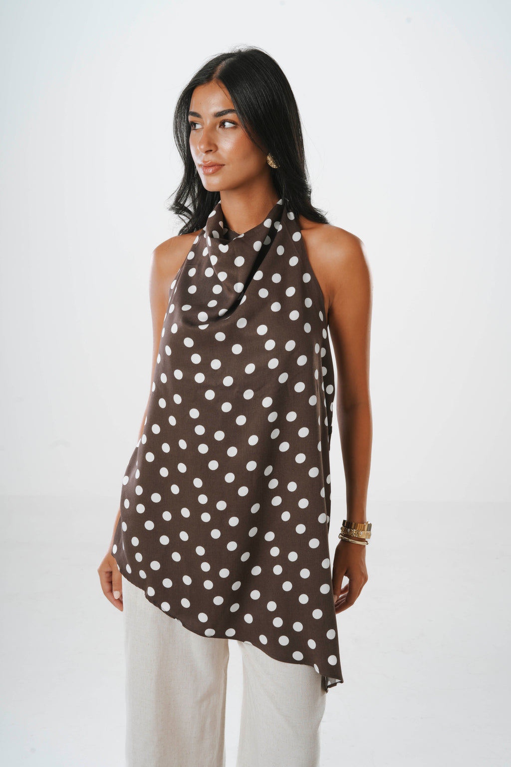 Monroe Cowl Halter Top